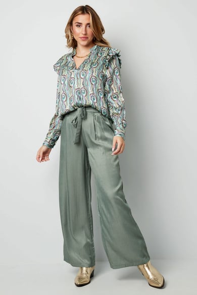 Pantalón largo detalle lazo beige h5 Imagen7